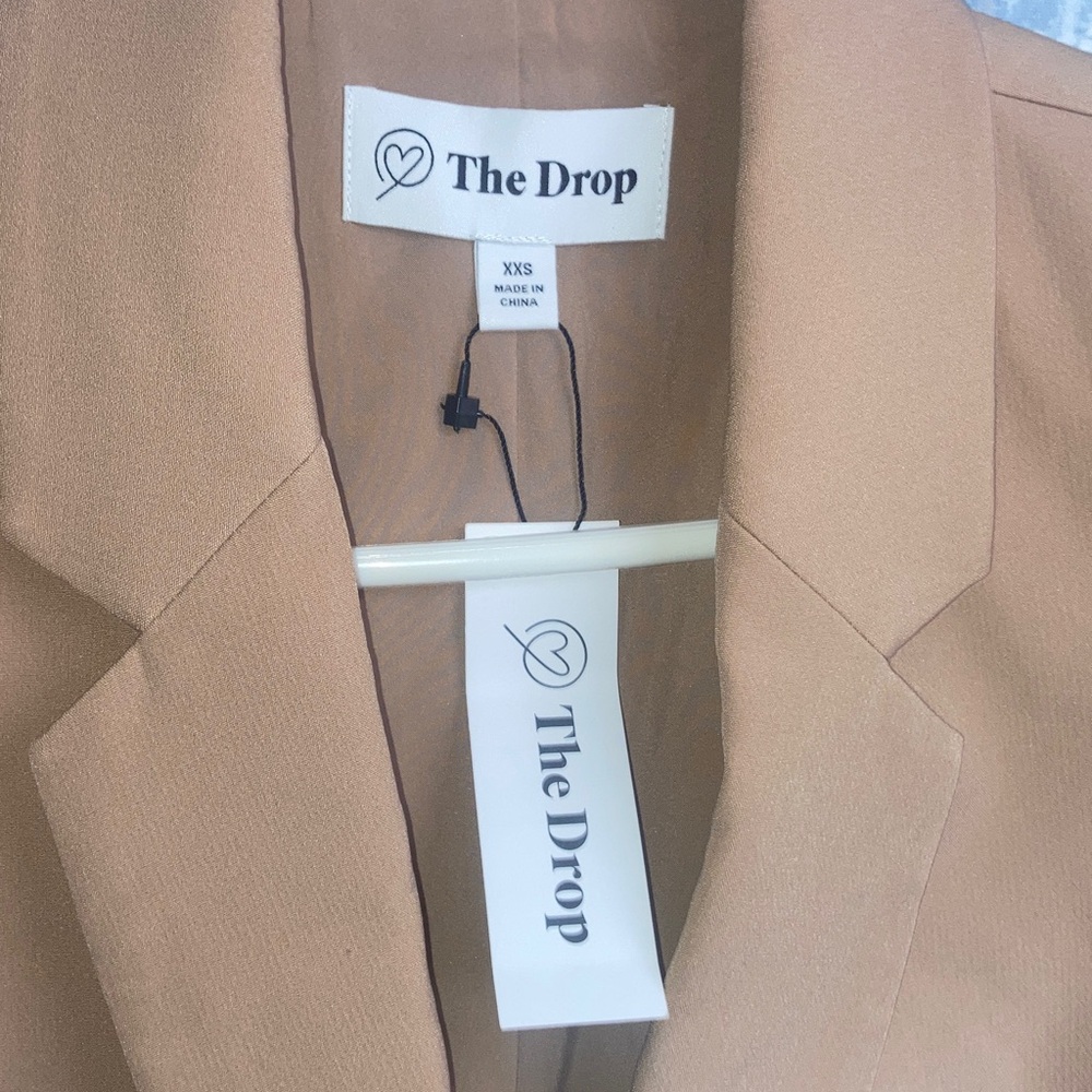 NWT The Drop by Amazon Women’s  XXS Praline Tan Blazer - Picture 5 of 15